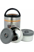 Paslanmaz Çelik Yemek Termos 3 Katlı Sızdırmaz Yemek Termosu Sefer Tası 1,9 Litre - 1