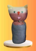 Tıkırık Örgü Yastık Uyku ve Oyun Arkadaşı Gümüş - 45 cm - 2