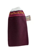 Kelebek Kese Kral Kese BORDO Banyo Duş Peeling Eldiveni %100 Floş Ipek - 2