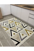 MCN Tekstil Yıkanabilir Çift Taraflı Modern Desenli Dokuma Kilim 'ÜÇGEN' - 1
