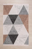 MirCotton Çift Taraflı Pamuklu Modern Desenli Dokuma Kilim Makinede Yıkanabilir - 2
