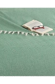 MCN Tekstil Çift Kişilik Yatak Örtüsü 200x230 Cm Pamuklu Püsküllü Pike 'zikzak' - 2
