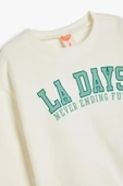 Koton Erkek Bebek Baskılı Uzun Kollu Bisiklet Yaka Pamuklu Sweatshirt - 3