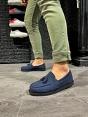 Pabucmarketi Erkek Loafer Ayakkabı Mavi - 3