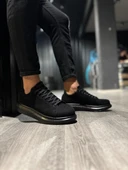 Pabucmarketi Erkek Günlük Ayakkabı Yüksek Taban Siyah Süet (Siyah Taban) thumbnail 1