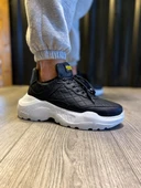 Pabucmarketi Erkek Günlük Ayakkabı Yüksek Taban Kapitone Siyah (Beyaz Taban) thumbnail 2