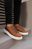 Pabucmarketi Erkek Sneakers Ayakkabı Taba Süet - 4