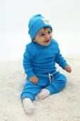 Erkek Bebek 3'lü Takım (Şapka+Alt+Üst) 12128 - 8
