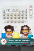 Periyodik Tablo, Element Tablosu, Yazpışkansız Tutunan İz Bırakmayan Sihirli Kağıt, Kağıt Tahta - 1