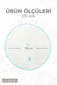 %100 Pamuk Askılı Mutfak Havlusu - 70 cm Çapında Yuvarlak El ve Yüz Havlusu (8 Renk) - 4