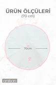Askılı Mutfak Havlusu - 70 Cm Çapında Yuvarlak El Ve Yüz Havlusu (8 Renk) - 4