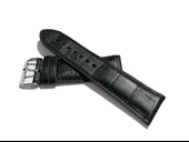 Fado&Her Saate Uygun Yarım Kroko Hakiki Deri Saat Kordonu 22 mm (151)  siyah thumbnail 1