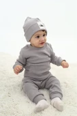 Erkek Bebek 3'lü Takım (Şapka+Alt+Üst) 12128 - 4