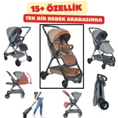 Eva Çift yönlü kabin boy bebek arabası - 2