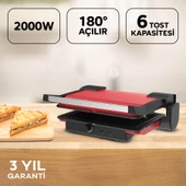 KİNG ARTE PLUS K469 TOST MAKİNESİ-KIRMIZI thumbnail 1