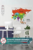 Asya Kıtası Haritası, İz Bırakmaz, Sihirli Kağıt, Harita, Yapışkansız Tutunan,Statik Akıllı Kağıt - 1