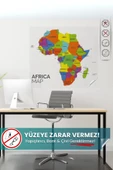 Afrika Kıtası Haritası, İz Bırakmaz, Harita, Yapışkansız Tutunan, Statik Kağıt Tahta, Sihirli Kağıt thumbnail 1