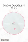 %100 Pamuk Askılı Mutfak Havlusu - 70 cm Çapında Yuvarlak El ve Yüz Havlusu (8 Renk) - 4