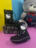 Lepetit Kar Botu Kar Desenli Fermuarlı Kürklü Zincirli Kaymaz Taban 35-45 - 2