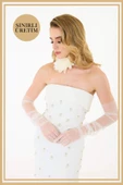 ISABELLA Beyaz Uzun Elbise - 3