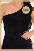 ISADORA Siyah Midi Elbise - 2