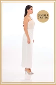 ISADORA Beyaz Midi Elbise - 3