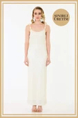Limited Edition | CAMELLIA Beyaz Uzun Elbise - 1