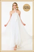 Limited Edition | MYKONOS Beyaz Uzun Elbise - 3