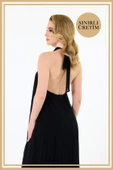 Limited Edition | MYKONOS Siyah Uzun Elbise - 4