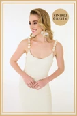 Limited Edition | CAMELLIA Beyaz Uzun Elbise - 2
