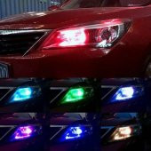 Uzaktan Kumandalı Çakar Lamba T10 12 LED RGB Park Lambası 2 Adet - 4