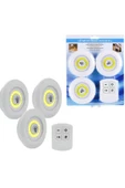 3lü Uzaktan Kumandalı Yapışkanlı Kablosuz Led Spot Lambalar - 1