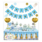 Mavi Gold İyi Ki Doğdun Yaldızlı Banner - 2