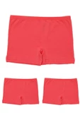 3 Adet Kız Çocuk Pembe Boxer Tayt Pamuklu Likralı - 4