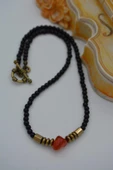 STONEAGE ONİKS HEMATİT VE AGATE TAŞLI KOLYE - 1