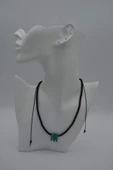 STONEAGE JEWELLERY Amazonit ve Oniks Taşlı Metalsiz Şifa Kolyesi - 4