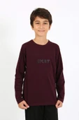 Akbeniz Erkek Çocuk Uzun Kol Penye Pijama Takım 20437 Bordo - 2