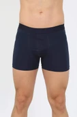 Akbeniz Erkek Büyük Beden Pamuk Likralı Boxer Lacivert 40134 - 5