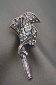 STONEAGE Broş Zirkon Taşlı Bronz - 5