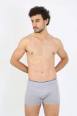 Akbeniz Erkek Büyük Beden Pamuklu Likralı Boxer Gri 40134 - 3