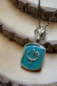 STONEAGE JEWELLERY Elif ve Vav Bronz Bayan Kolye - 1