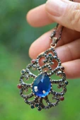STONEAGE JEWELLERY Safir Taşlı Otantik Bayan Kolye - 1