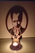 Mustafa Kemal ATATÜRK Figür Kahverengi Ahşap Gölge Mumluk Projeksiyon Biblo - Mum Hediyeli MKA2 - 5