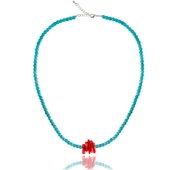 STONEAGE JEWELLERY Mercan Doğal Taş Turkuaz Kolye - 2
