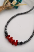 STONEAGE Hematit Mercan Nazar ve Şifa İçin Kolye - 3