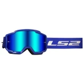 LS2 CHARGER GOGGLES MOTOKROS GÖZLÜK (IRIDIUM CAMLI) MAVİ - 1