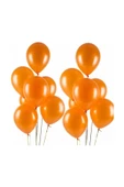 Samur Turuncu Renk Metalik Balon 25 Adet - 1