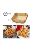 Vipfoni Air Fryer Tek Kullanımlık Kare Kağıt Tabak 50 Adet - 4