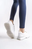 Kadın Rahat Taban Sneaker Bağcıklı Trend Günlük Tam Kalıp Spor Ayakkabı thumbnail 7