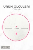 %100 Pamuk Askılı Mutfak Havlusu - 70 cm Çapında Yuvarlak El ve Yüz Havlusu (8 Renk) - 4